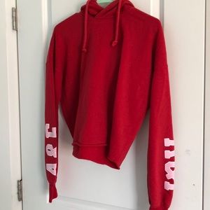 Abercrombie & Fitch fuzzy crop sweatshirt size S